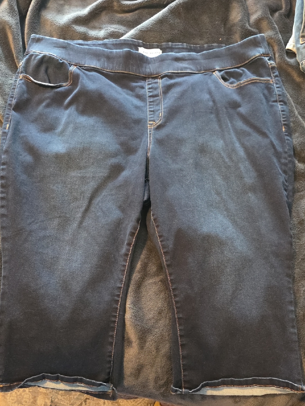 Lane Bryant Dark Blue Stretch Pedal Shorts